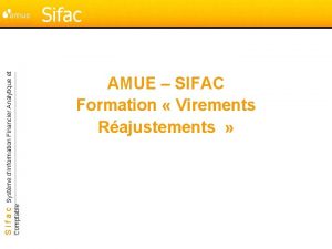 Comptable S i f a c Systme dInformation