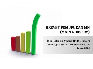 BREVET PEMUPUKAN MN MAIN NURSERY Oleh Safrudin Wibowo