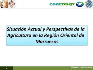 Situacin Actual y Perspectivas de la Agricultura en