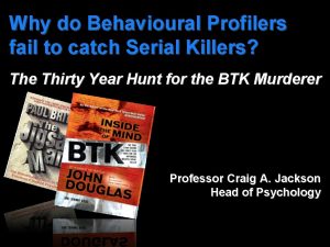 Why do Behavioural Profilers fail to catch Serial