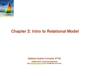 Chapter 2 Intro to Relational Model Database System