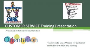 Customer service training presentation