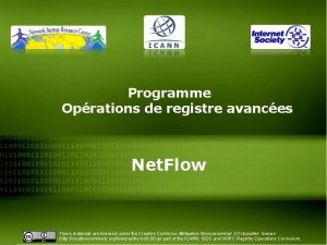 Programme Oprations de registre avances Net Flow These