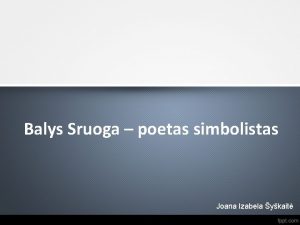 Balys sruoga biografija