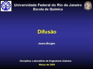 Universidade Federal do Rio de Janeiro Escola de