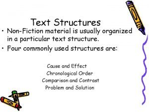What is text structure in nonfiction