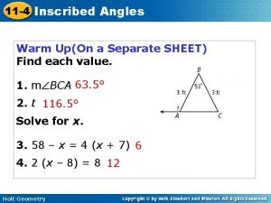 11-4 inscribed angles