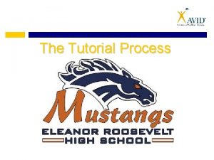 The Tutorial Process What are Tutorials Tutorials are The Tutorial Process What are Tutorials Tutorials are