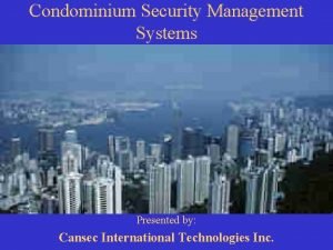 Condoplex monitoring systems