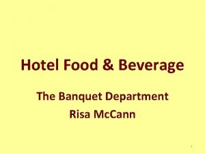 Banquet department in hotel