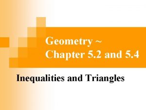 Exterior angle inequality theorem