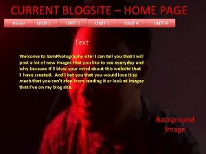 CURRENT BLOGSITE HOME PAGE Home UNIT 1 UNIT