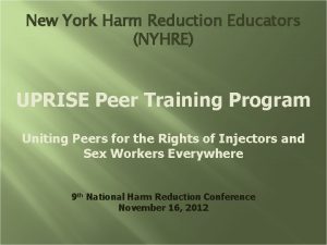 New york harm reduction educators