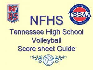 High school volleyball score sheet