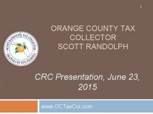 Scott randolph tax collector sand lake