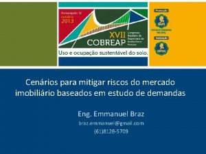 Cenrios para mitigar riscos do mercado imobilirio baseados