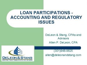 Accounting for loan participations