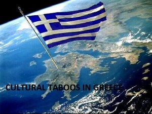 Taboos in greek culture