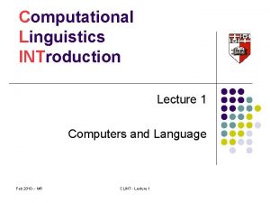 Chomsky computational linguistics