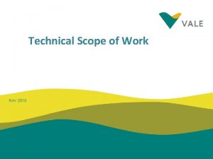 Technical scope of work