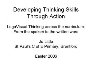 Developing Thinking Skills Through Action Logo Visual Thinking