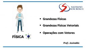 Grandezas Fsicas Vetoriais FSICA Operaes com Vetores Prof