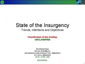 NATO OTAN State of the Insurgency Trends Intentions