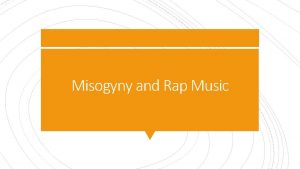 Misogyny in rap