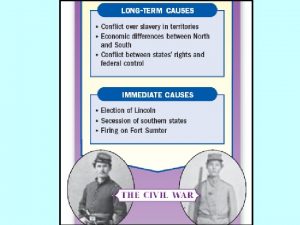 Union and confederate advantages chart