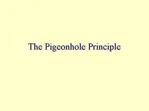Pigeon principle examples