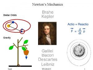 Newtons Mechanics Stellar Orbits Gravity Galilei Leibniz Gaub