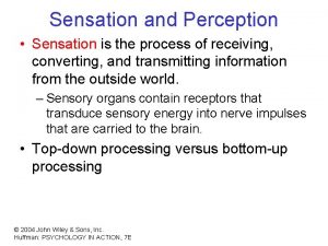 What are sensations