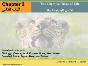 Chapter 2 chemical basis of life