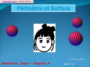 Dcouverte Junior Grard Villemin Primtre et Surface Gomtrie