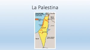 La Palestina Il conflitto araboisraeliano un conflitto politicomilitare