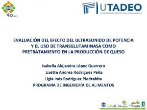 EVALUACIN DEL EFECTO DEL ULTRASONIDO DE POTENCIA Y