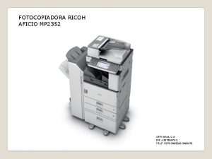 Ricoh aficio mp 2352