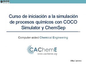 Curso de iniciacin a la simulacin de procesos