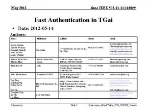 May 2012 doc IEEE 802 11 111160 r