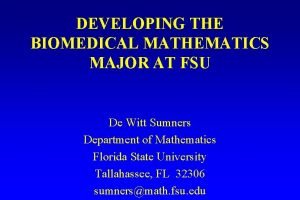 Math major fsu