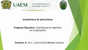 Arquitectura de aplicaciones Programa Educativo Licenciatura en Ingeniera