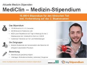 Aktuelle MedizinStipendien Medi Clin MedizinStipendium 10 400 Stipendium