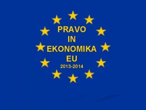 PRAVO IN EKONOMIKA EU 2013 2014 POLITIKA KONKURENCE