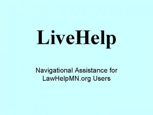 Navigational assistance service Navigational assistance service