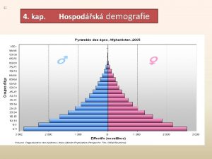 4 kap Hospodsk demografie Vkov pyramida jeden ze