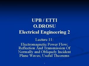 UPB ETTI O DROSU Electrical Engineering 2 Lecture