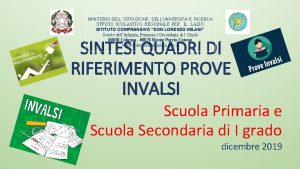 MINISTERO DELL ISTRUZIONE DELLUNIVERSITA E RICERCA UFFICIO SCOLASTICO