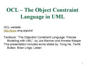 Object constraint language examples