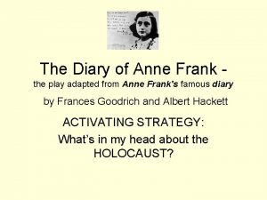 Diary of anne frank act 2 test