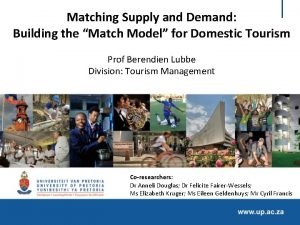 Matching demand and supply